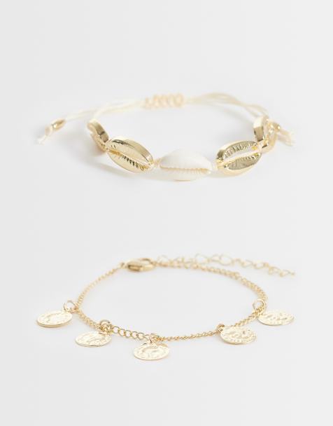 ONLY – Armbänder in Goldoptik mit sommerlichen Anhängern, 2er-Pack - view 1