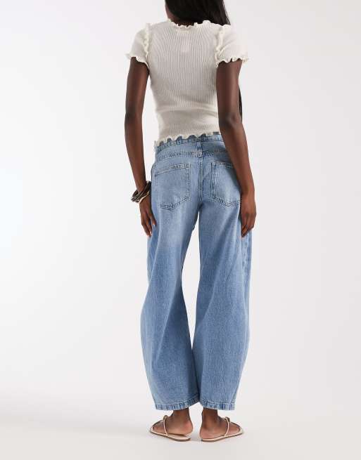 Only - Avona - Jean ample à taille mi-haute - Bleu clair délavé, 2 de 5