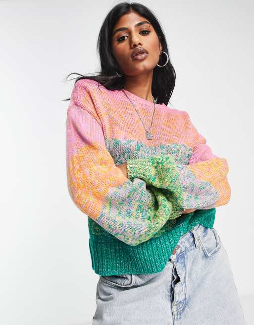 Multicolor Undercover Color Block Sweater