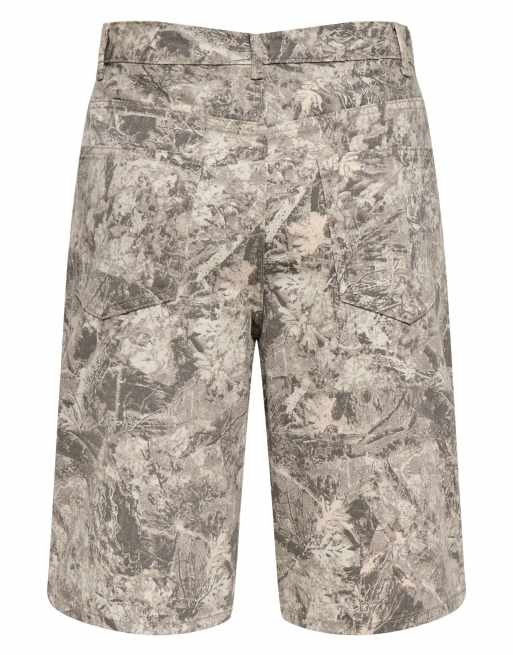 ONLY Banu bermuda taille haute à imprimé camouflage vert, 7 de 7