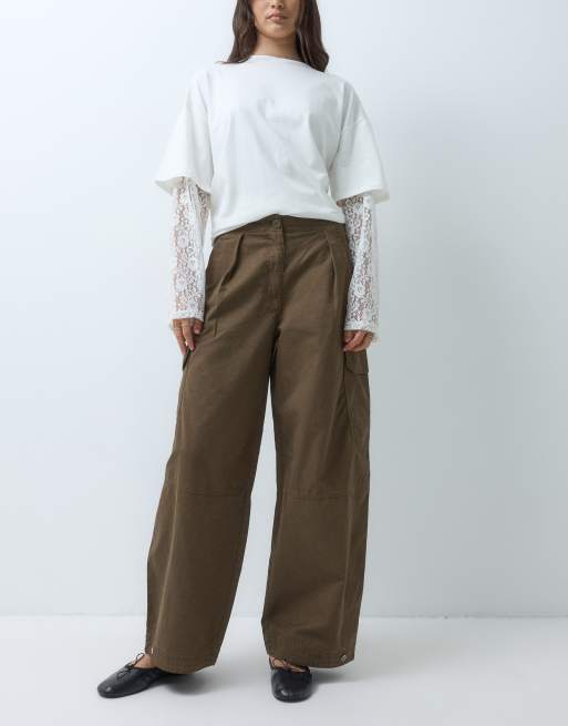 ONLY barrel utility pants in light brown, 2 of 5