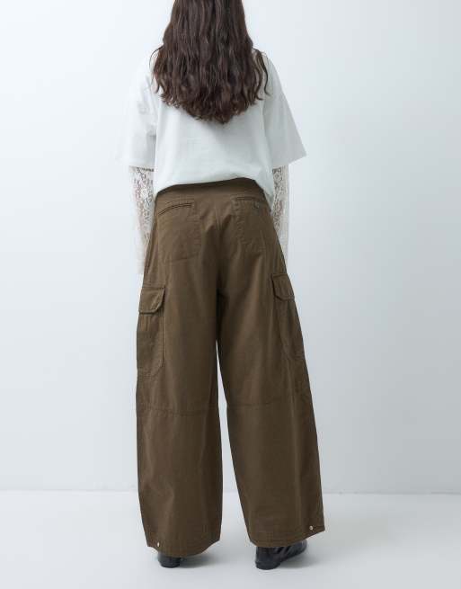 ONLY barrel utility trousers in light brown, 5 of 5