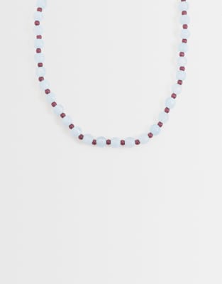 Only Beaded Necklace In Blue