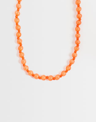 ONLY beaded necklace in orange