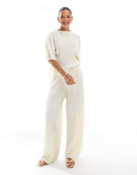 ONLY – Beige, plisserat set med boxig passform - view 1