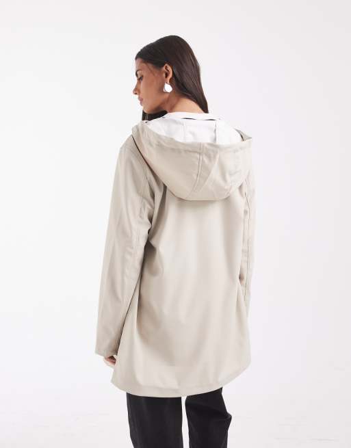 ONLY - Beige regnfrakke med hætte, 4 af 4