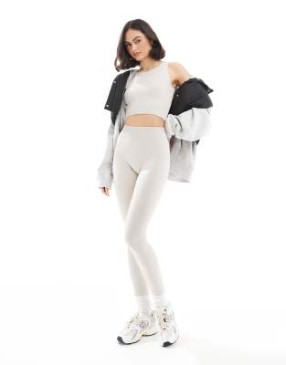 ONLY – Beige, sömlösa leggings, del av set - view 1