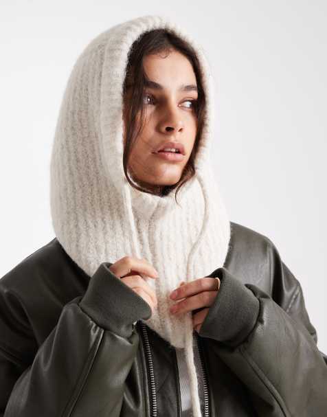 ONLY – Beige, stickad huva - view 1