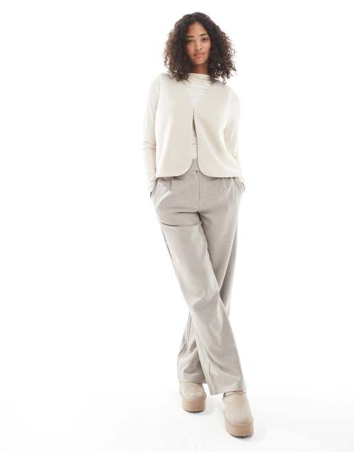 ONLY - Beige vest i teddy-materiale, 4 af 4