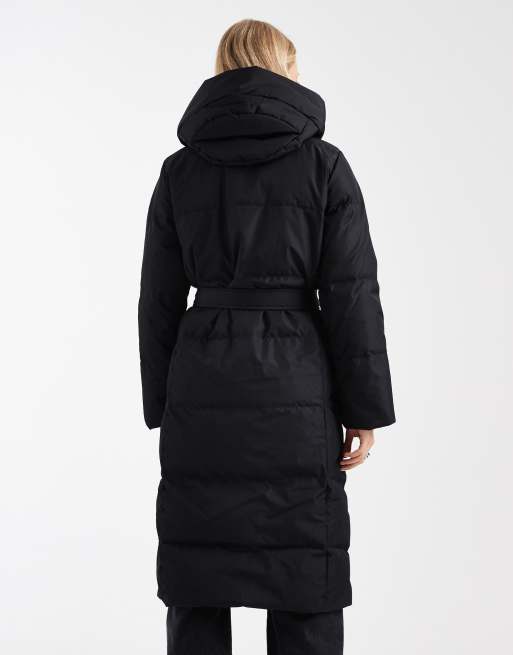 ONLY belted puffer coat in black, 4 of 4