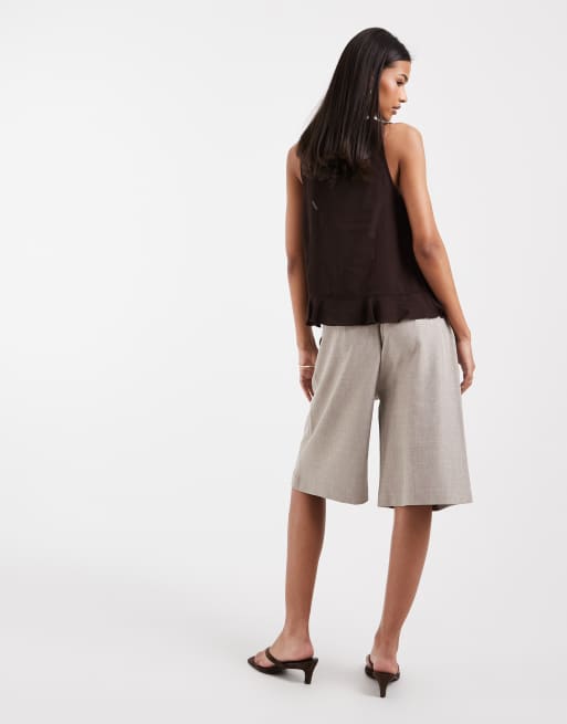 ONLY - Bermuda ajusté à taille haute - Taupe, 5 de 5