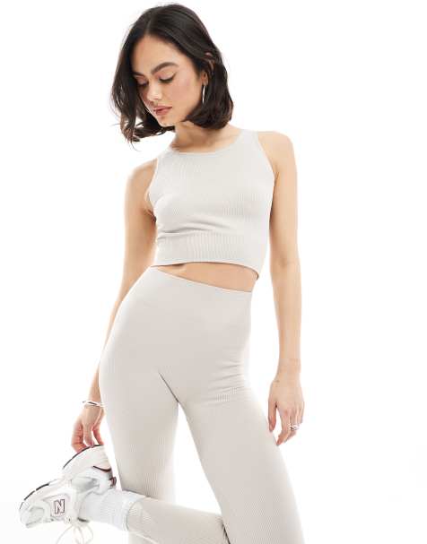 ONLY seamless top co-ord in beige