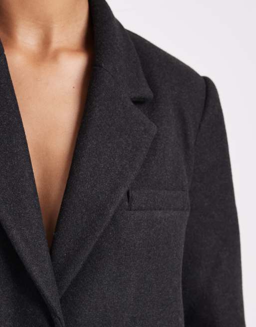 ONLY - Blazer ajusté effet brossé - Anthracite, 2 de 4
