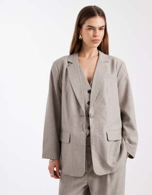 Blazer d'ensemble oversize et habillé - Beige-Neutre 36