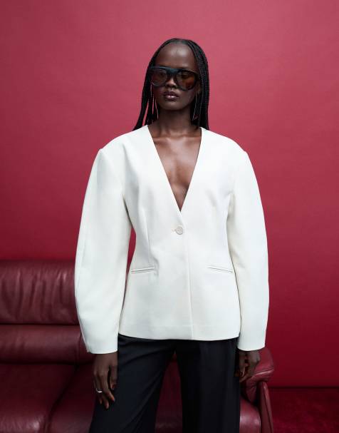 ONLY - Blazer met cocoonmouwen in stone - view 1