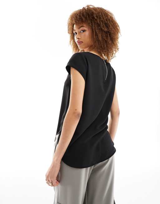 Only - Blouse à fermeture éclair au dos - Noir , 2 de 4