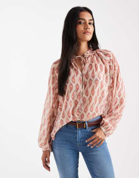 ONLY - Blouse met paisley motief in roze - view 1