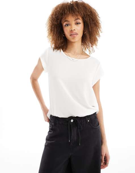 Only - Blusa bianca con zip sul retro - view 1