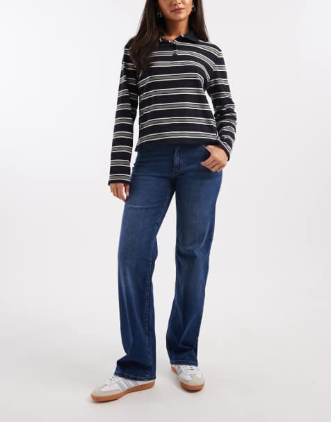 ONLY Blush straight leg jeans in dark blue