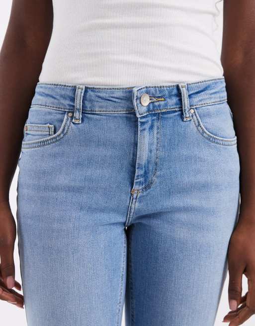 Only - Blush - Flared jeans met halfhoge taille in lichtblauwe wassing, 5 van 5