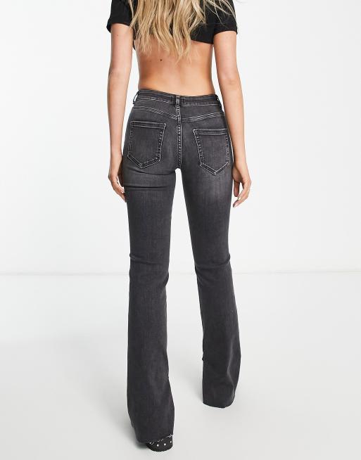 Grootste Klaar het winkelcentrum Only Blush high waisted side split flared jeans in washed black | ASOS