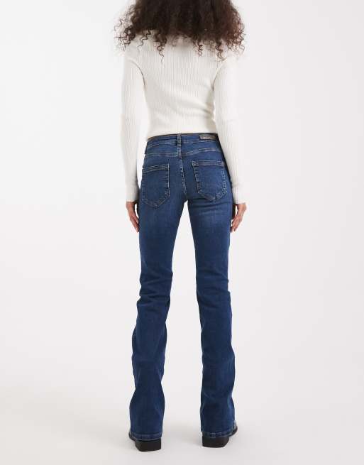 ONLY - Blush - Jeans a zampa a vita bassa lavaggio blu medio, 2 di 5