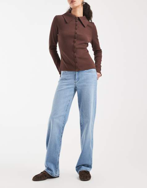 ONLY - Blush - Jeans dritti a vita medio alta azzurri - view 1