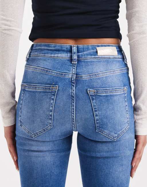 Only – Blush – Jeans in Mittelblau mit mittelhohem Bund und engem Schnitt , 5 von 5