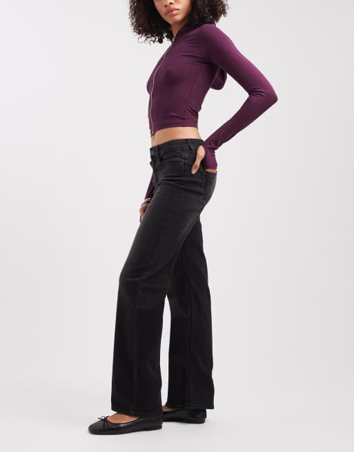 ONLY – Blush – Jeans in verwaschenem Schwarz mit geradem Schnitt , 3 von 5