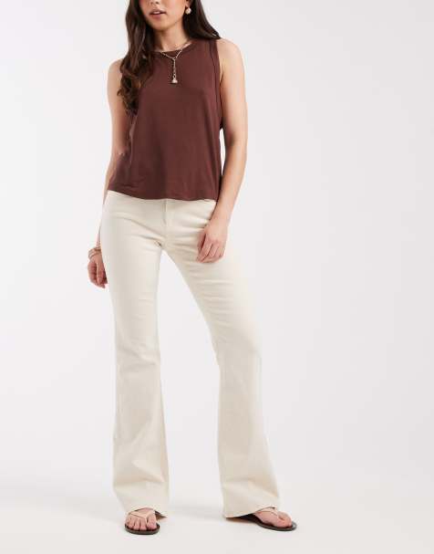 ONLY Blush flare jeans in ecru