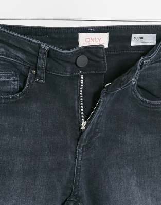 only jeans blush mid waist skinny