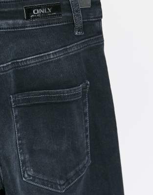 mid waist black jeans