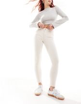 Only Curve Augusta skinny jean in white | ASOS