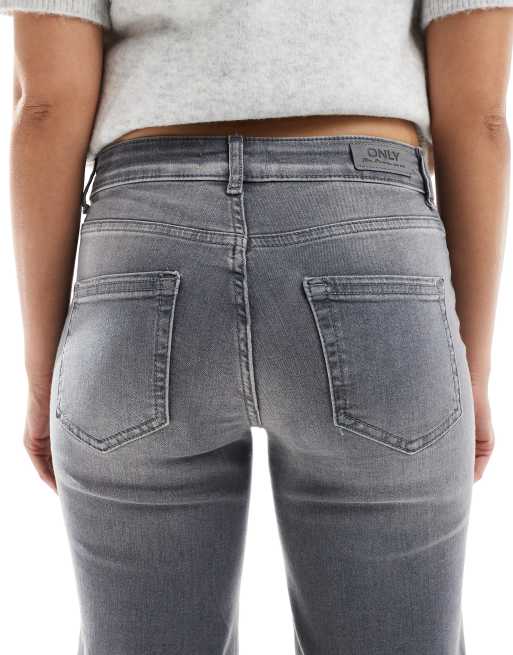 ONLY Blush straight leg jeans in gray , 4 of 5
