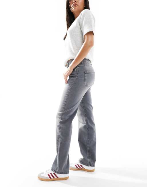 ONLY Blush straight leg jeans in grey , 3 of 5