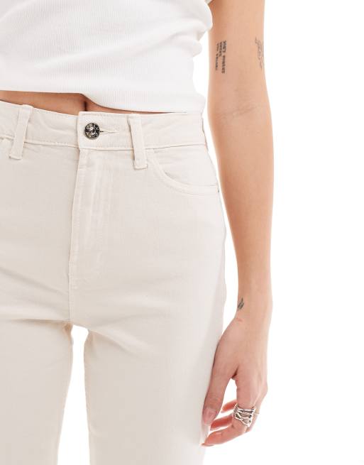 Only – Blush – Vita, skinny jeans med fransig fåll , 4 av 5