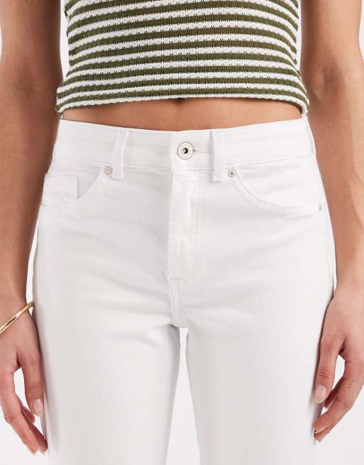 ONLY – Blush – Vita utsvängda jeans med hög midja, 4 av 5