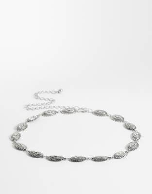 Only Boho Chain Belt In Metallic