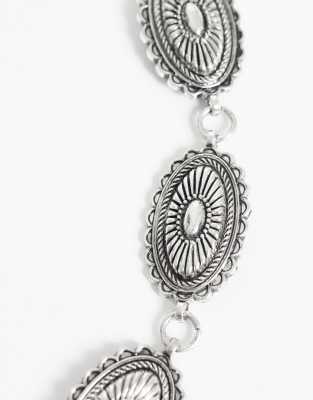 Only Boho Chain Belt In Metallic