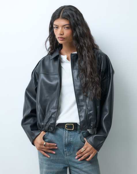 Only - Bomber en PU - Noir - view 1