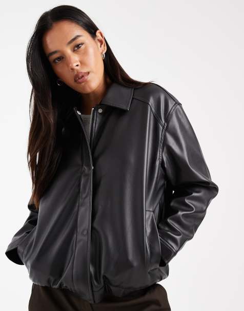 ONLY - Bomber en similicuir - Noir - view 1