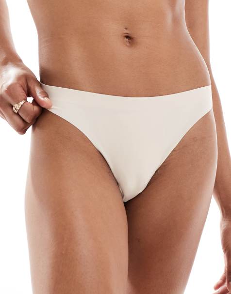 ONLY bonded invisible thong in beige - view 1