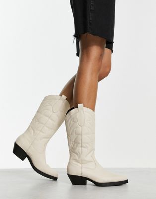 Only heeled western boot in white - ASOS Price Checker