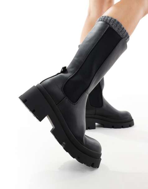 ONLY - Bottes chunky imitation cuir - Noir - view 1