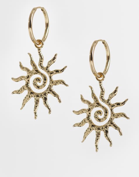 ONLY - Boucles d'oreilles soleil - Doré - view 1