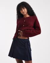 ASOS DESIGN satin tie back slash neck top in champagne