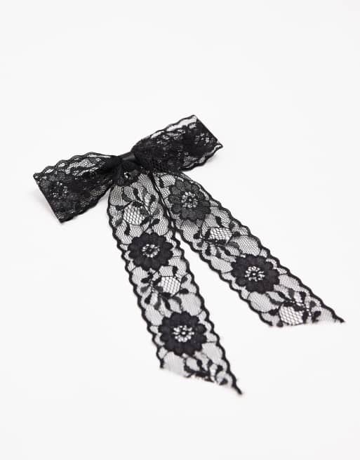 ONLY bow hair clip in black lace, 2 of 3