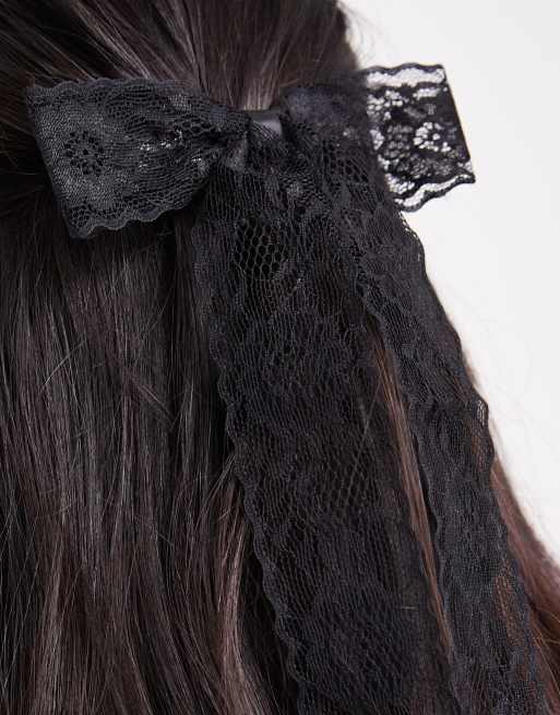 ONLY bow hair clip in black lace, 3 of 3