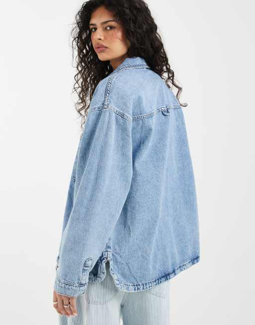 Only - Boxy - Camicia di jeans squadrata azzurra , 4 di 4