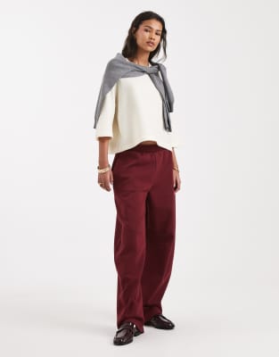 Only Boxy Knit T-shirt In White